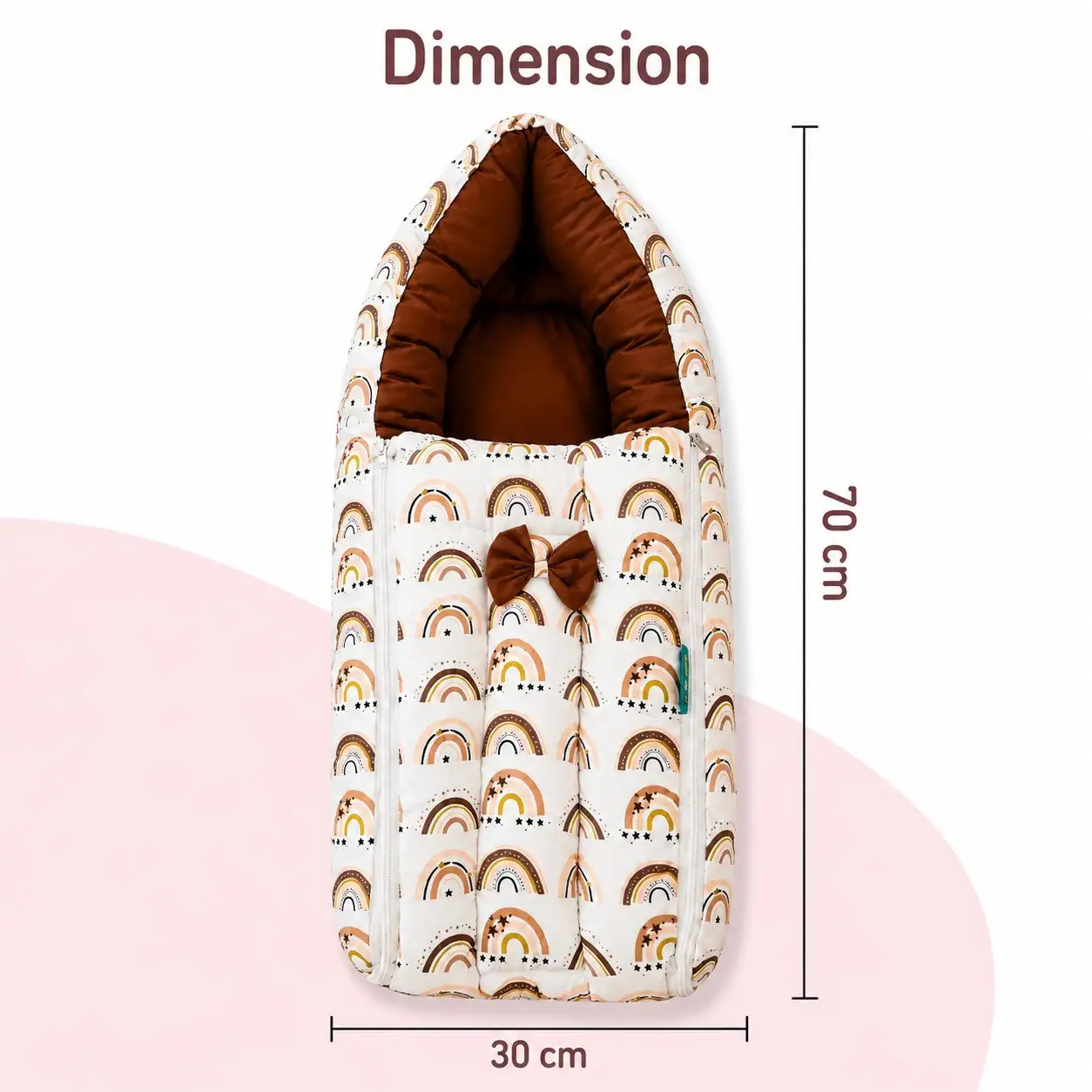 Baby Carry Bag And Sleeping Nest – Rainbow Print