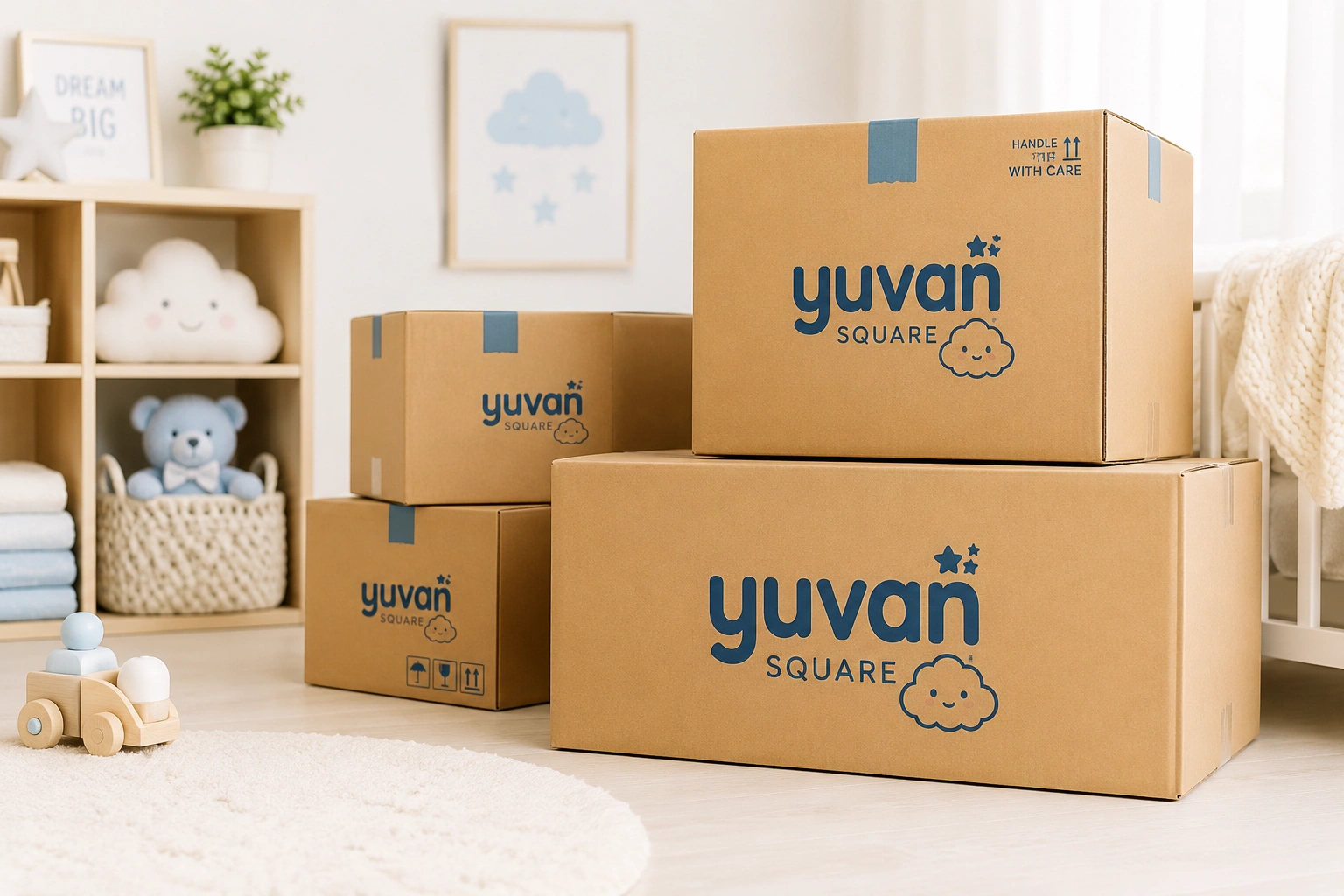 Wholesale baby bedding products from Yuvan Square for retailers, hospitals and distributors